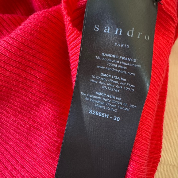 Sandro short sleeve lace collar sweater - Picture 4 of 5